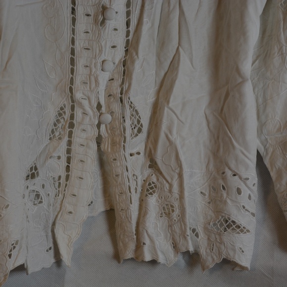 WHITE EYELET Embroidered XL White Skirt Jacket by YaYa - Picture 10 of 15